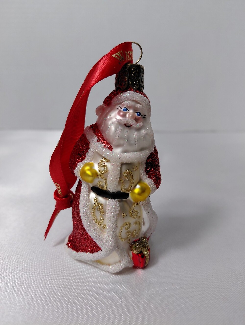 Waterford Heirloom Red Santa Blown Glass Ornament